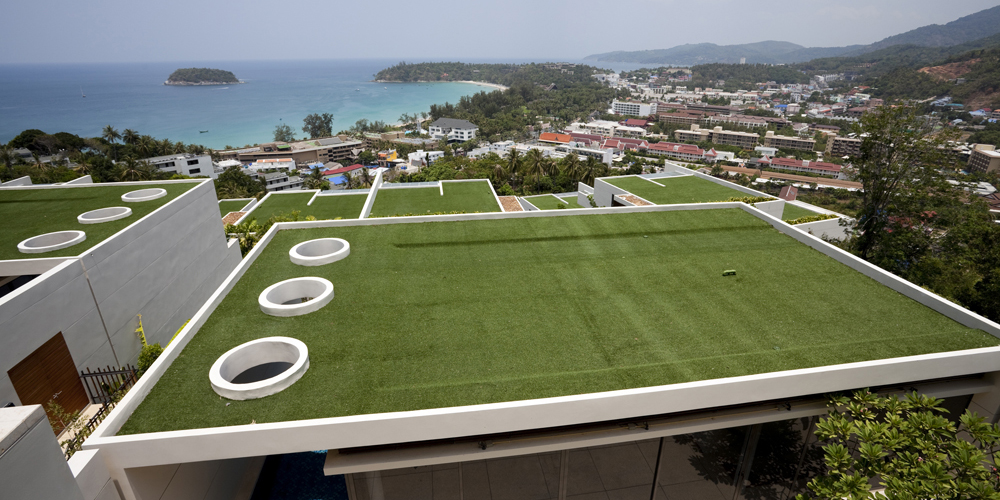 Fake Turf for commercial roofs and rooftops