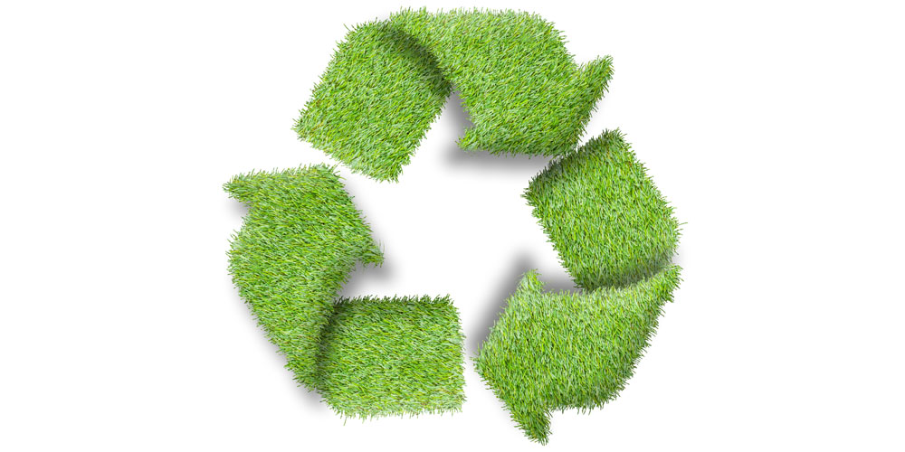 Artificial turf can be recycled and reused.