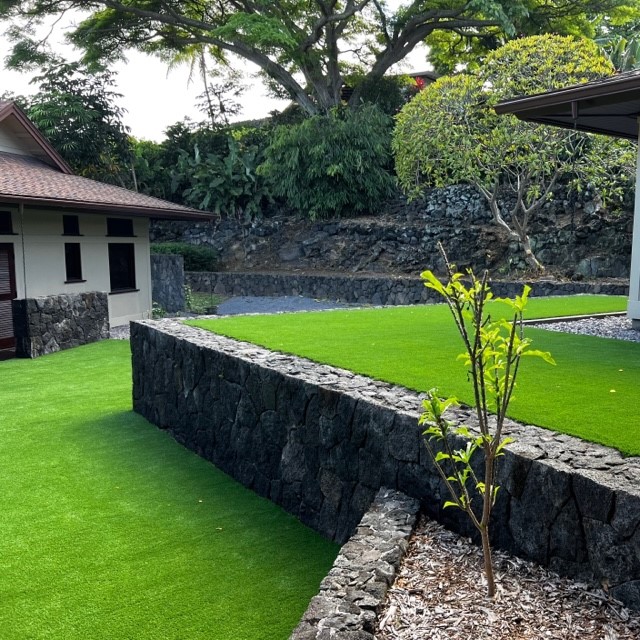 Sequoia, a popular artificial grass product, installed at a residential home
