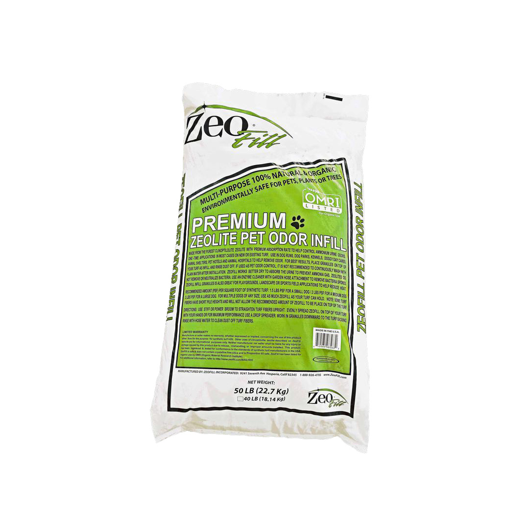 ZeoFill is an organic infill for artificial turf sold by Watersavers Turf.