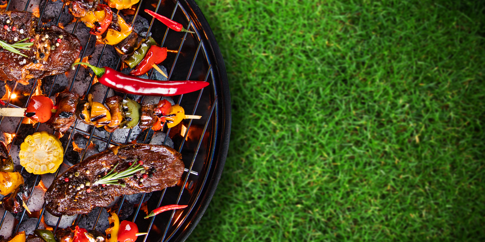 Use barbecue and firepit safety when grilling on artificial turf lawns.