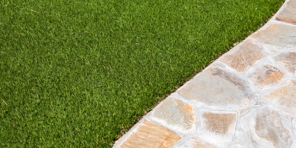 Artificial turf with walkway