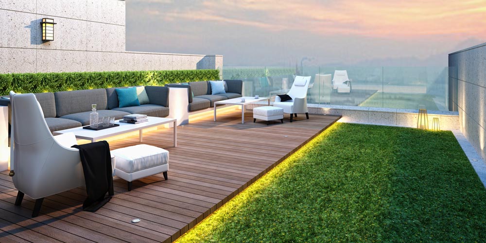 Balcony artificial grass transforms an outdoor space